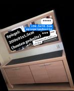 Grote spiegel 209x91x1.5 Cm met dressoir 218x87hx55 cm diep, Ophalen, Gebruikt