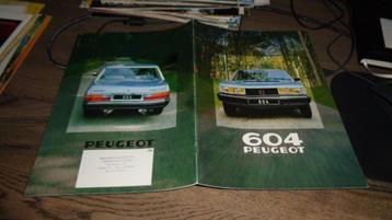Folder  PEUGEOT  604  ,  modellen  1980 beschikbaar voor biedingen