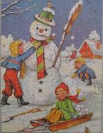 Spelende kinderen in de winter-puzzel 136 st geperst karton, Hobby en Vrije tijd, Denksport en Puzzels, Minder dan 500 stukjes