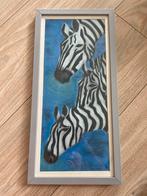 Handgemaakte Schilderij zebra, Huis en Inrichting, Woonaccessoires | Schilderijen, Tekeningen en Foto's, Ophalen of Verzenden