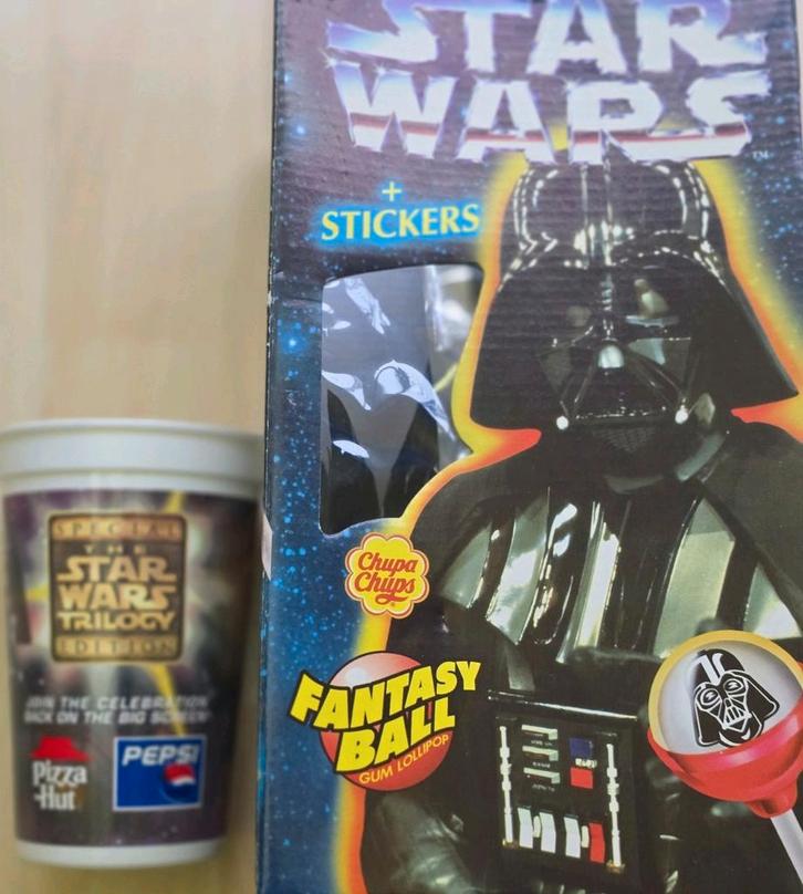 STAR WARS CHUPA CHUPS FANTASY BALL + BEKER, Verzamelen, Star Wars, Gebruikt, Ophalen of Verzenden