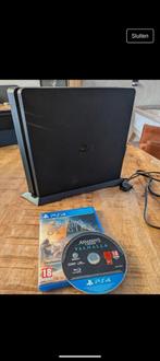 Ps4 slim +2 spellen, Ophalen of Verzenden, Zo goed als nieuw, Zonder controller, Slim