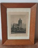 Staalgravure Brielle 1858 J.M. Kolb Knopfmacher eiken lijst, Ophalen