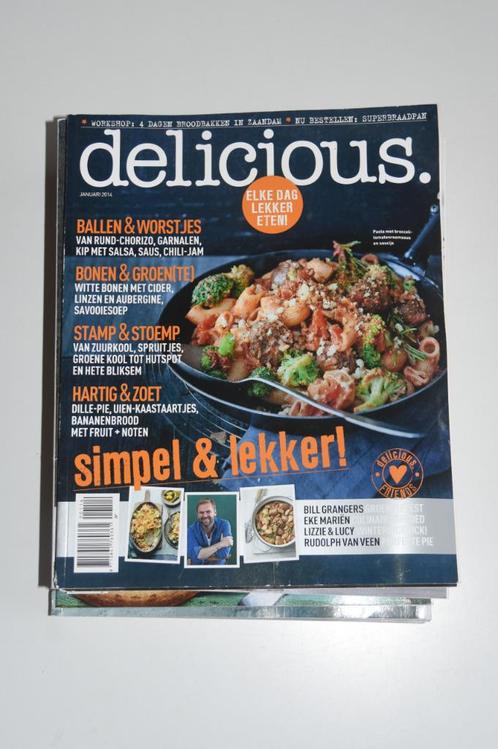 Delicious tijdschrift jaargang 2014 incl. Kerst nummer, Boeken, Tijdschriften en Kranten, Zo goed als nieuw, Ophalen