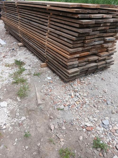 Gebruikt Steigerhout 5 Meter - 40 Stuks  z.g.a.n, Doe-het-zelf en Verbouw, Hout en Planken, Gebruikt, Plank, Steigerhout, 300 cm of meer