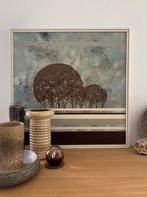 Midcentury olieverf schilderij (58x58) by Stephen Kaye, Ophalen of Verzenden