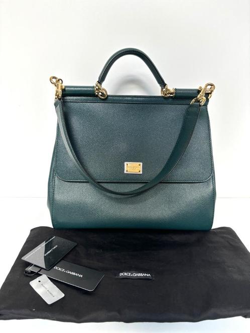 DOLCE & GABBANA SICILY groen saffiano schoudertas bag, Sieraden, Tassen en Uiterlijk, Tassen | Damestassen, Zo goed als nieuw