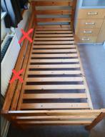 bed, Gebruikt, Eenpersoons, Bruin, 80 cm