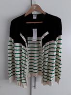 Vero Moda Zwart/Beige/Groen Gestreept Vestje Maat XL, Verzenden, Vero Moda, Zwart, Maat 46/48 (XL) of groter