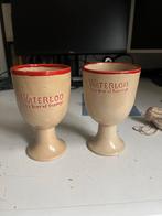 Vintage Waterloo Bierglazen Keramiek Napoleon (2 stuks), Verzamelen, Biermerken, Ophalen of Verzenden, Gebruikt, Glas of Glazen