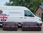 Chesterfield bankstel 3+2 zit model Windsor. Leer., Huis en Inrichting, Ophalen, Gebruikt, Delta Chesterfield, Springvale, Chesterfield