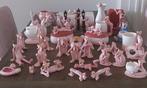 Vintage Pink panther/roze panter keramiek beeldjes verzameli, Ophalen