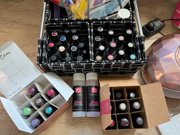 Pink Gellac Starterset Compleet!, Sieraden, Tassen en Uiterlijk, Uiterlijk | Cosmetica en Make-up, Gebruikt, Toebehoren, Handen en Nagels