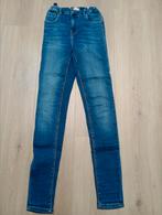 ONLY Blauwe skinny jeans met schuifknoop + knoopsgaten elast, Broek, Meisje, Kids Only, Ophalen of Verzenden