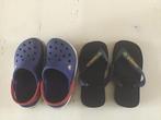 Kinder Crocs 6-7  en Havaianas slippers 23-24, Ophalen of Verzenden, Zo goed als nieuw, Meisje, Schoentjes