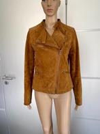H700 Echt-suede-leren jasje maat M=38/40 jas biker blazer, Maat 38/40 (M), Bruin, Ophalen of Verzenden, Jasje