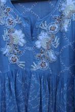 Tuniek blauw/ creme Antica santoria Giacomo cinque 1mt Vast, Kleding | Dames, Antica Sartoria, Ophalen of Verzenden, Zo goed als nieuw