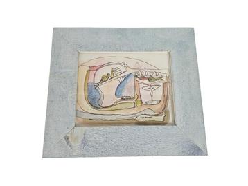 Aquarel - Egbert Brandt - 'Spinsels' gesigneerd - 2000 beschikbaar voor biedingen