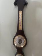 Vintage barometer thermometer & hygrometer – hout & messing, Ophalen, C, C, Zo goed als nieuw