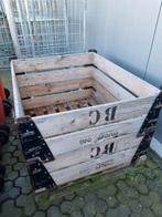 stevige houten krat op pallet 120x100x100 cm opbouwrand