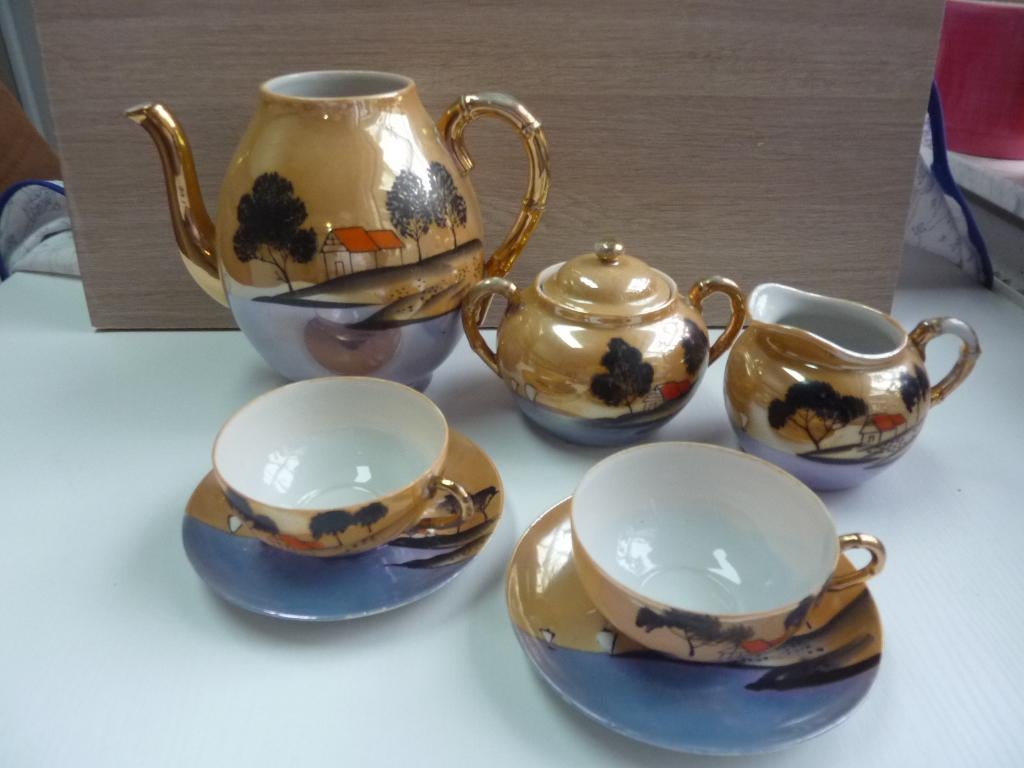 chinees thee servies, Ophalen of Verzenden, Zo goed als nieuw, Porselein, Overige typen