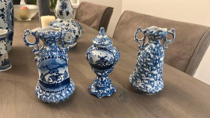Te koop; meerdere setjes Delft Blauw, Antiek en Kunst, Antiek | Vazen, Ophalen