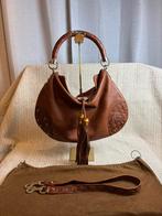 Bruine leren Gucci Indy Hobo tas, Ophalen of Verzenden, Gebruikt, Bruin, Schoudertasje