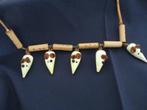 Vintage ketting met aardewerk muisjes, Ophalen of Verzenden, Gebruikt, Overige kleuren, Overige materialen
