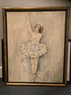 Mooi olieverf schilderij ballerina, Antiek en Kunst, Kunst | Schilderijen | Klassiek, Ophalen