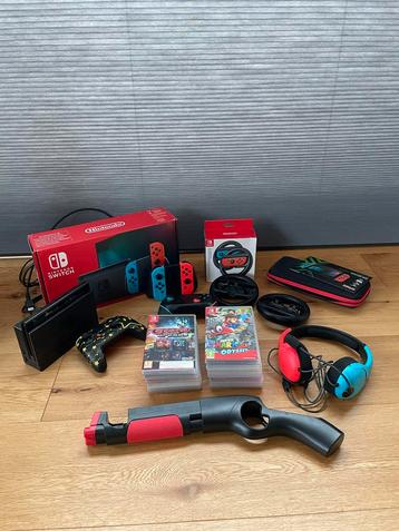 Nintendo Switch Compleet Pakket + Games & Accessoires beschikbaar voor biedingen