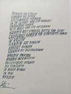Gedicht Prent Jana Beranova & Emile Puettmann, 1980, Antiek en Kunst, Kunst | Litho's en Zeefdrukken, Ophalen of Verzenden