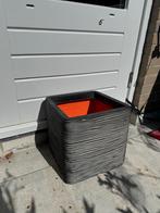 Capi Pot Vierkant Rib 30x30 Antraciet, Tuin en Terras, Ophalen, Kunststof, Gebruikt, Minder dan 30 cm