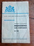 Nederlands voorschrift Camouflage Voertuigen tanks KNIL, Verzamelen, Ophalen of Verzenden, Nederland, Boek of Tijdschrift