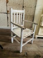 Retro Kinderstoel met Armleuning, Huis en Inrichting, Stoelen, Ophalen, Gebruikt, Wit, Eén