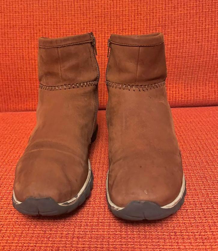 Gabor Rollingsoft bruine suède enkellaarsjes mt 39, Kleding | Dames, Schoenen, Gedragen, Lage of Enkellaarzen, Bruin, Verzenden