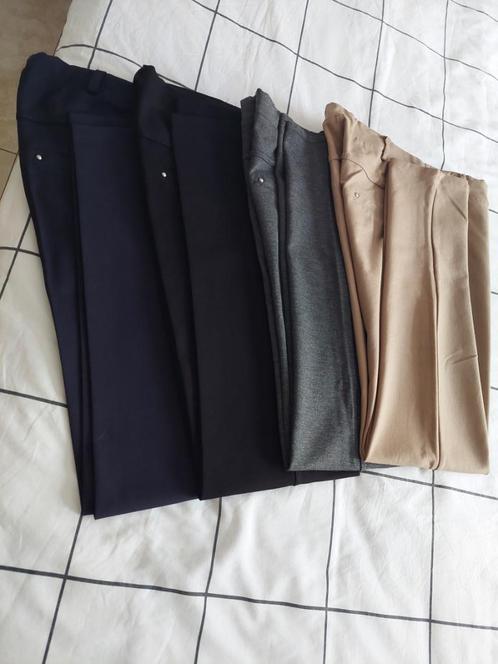 4 basis broekjes  maat 40, Kleding | Dames, Broeken en Pantalons, Zo goed als nieuw, Maat 38/40 (M), Overige kleuren, Lang, Ophalen of Verzenden