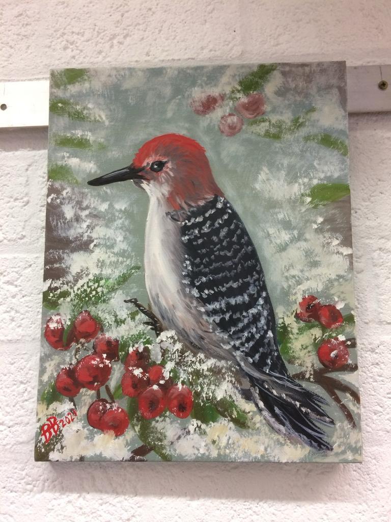 Specht Olieverf Schilderij, Ophalen