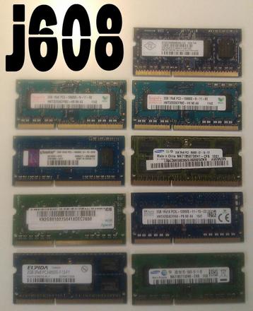9 stuks 2GB DDR3 laptop RAM geheugen beschikbaar voor biedingen