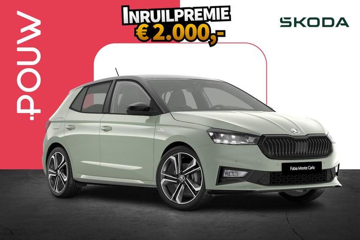 Skoda Fabia 1.0 TSI 115pk Monte Carlo | Verwarmbare Voorstoe, Auto's, Skoda, Bedrijf, Te koop, Fabia, ABS, Achteruitrijcamera