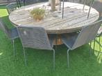 10 Antraciet foto 2 voor kleur  touw, stapelbare stoelen, Tuin en Terras, Ophalen of Verzenden, Zo goed als nieuw, Aluminium