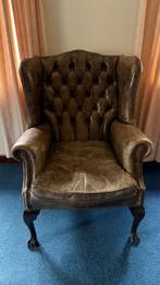oorfauteuil, Huis en Inrichting, Fauteuils, Ophalen, Gebruikt, Leer