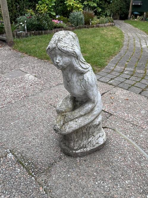 Wit spuitfiguur vijver te koop, Tuin en Terras, Waterpartijen en Fonteinen, Gebruikt, Overige typen, Beton, Ophalen