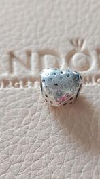Originele Pandora bedel zilver hartje met zirkonia"s, Ophalen of Verzenden, Zo goed als nieuw, Zilver, Pandora