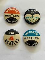 4 Fanclub Member buttons Beatles jaren 60, Verzamelen, Ophalen of Verzenden, Zo goed als nieuw, Overige onderwerpen