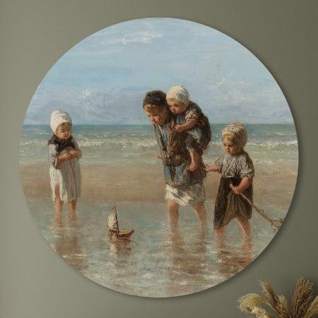 Muurcirkel Kinderen der zee - Joz, Huis en Inrichting, Woonaccessoires | Wanddecoraties, Nieuw, Ophalen of Verzenden