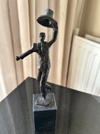 Chapeau Bronzen Beeld - Man met Hoed van Rob Verhoeven, Antiek en Kunst, Kunst | Beelden en Houtsnijwerken, Ophalen of Verzenden