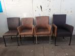 4 Verrijdbare Stoelen: Leer & Stof, Ophalen