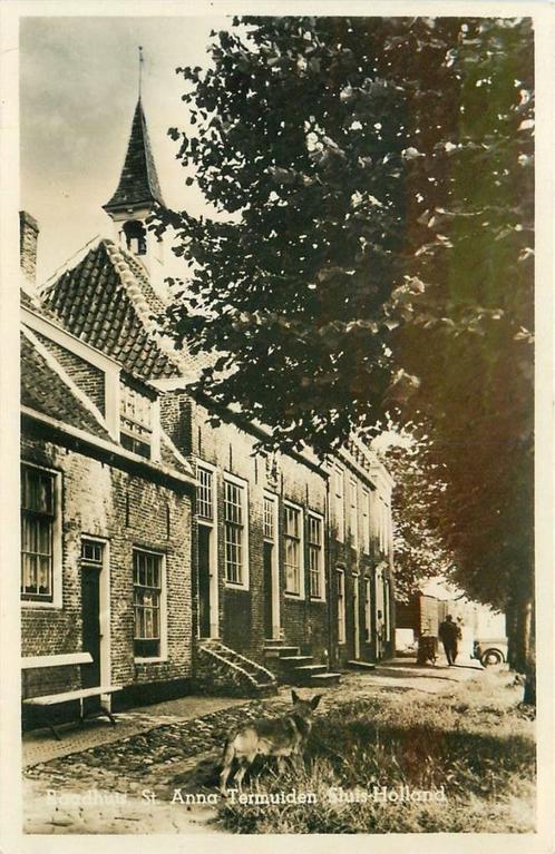(701-043-027) St Anna ter Muiden Raadhuis, Verzamelen, Ansichtkaarten | Nederland, Zeeland, Verzenden