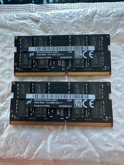 32GB (2x16GB) DDR4 2666 MHz Sodimm Apple Memory, Computers en Software, RAM geheugen, Zo goed als nieuw, 32 GB, DDR4, Ophalen