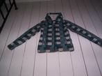 VEST van 98-86 in blauw/grijze ruit, bont gevoerd, Kleding | Dames, Truien en Vesten, Maat 38/40 (M), 98-86, Blauw, Ophalen of Verzenden
